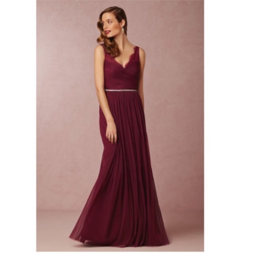 BHLDN by Hitherto ‘Fleur’ gown in Black Cherry